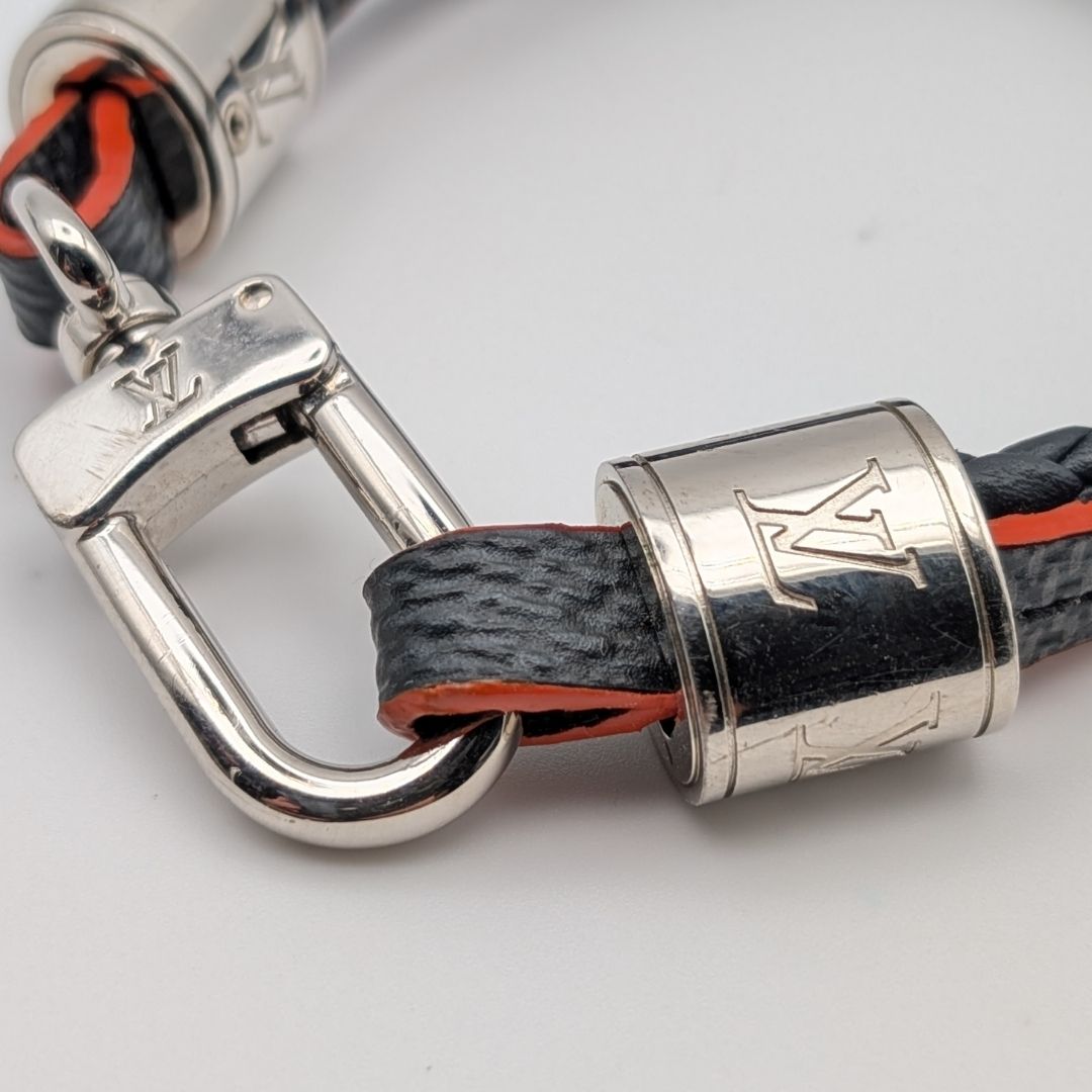 Louis Vuitton Bracelet LV Treble Damier Graphite Gray Blue Silver — view 2