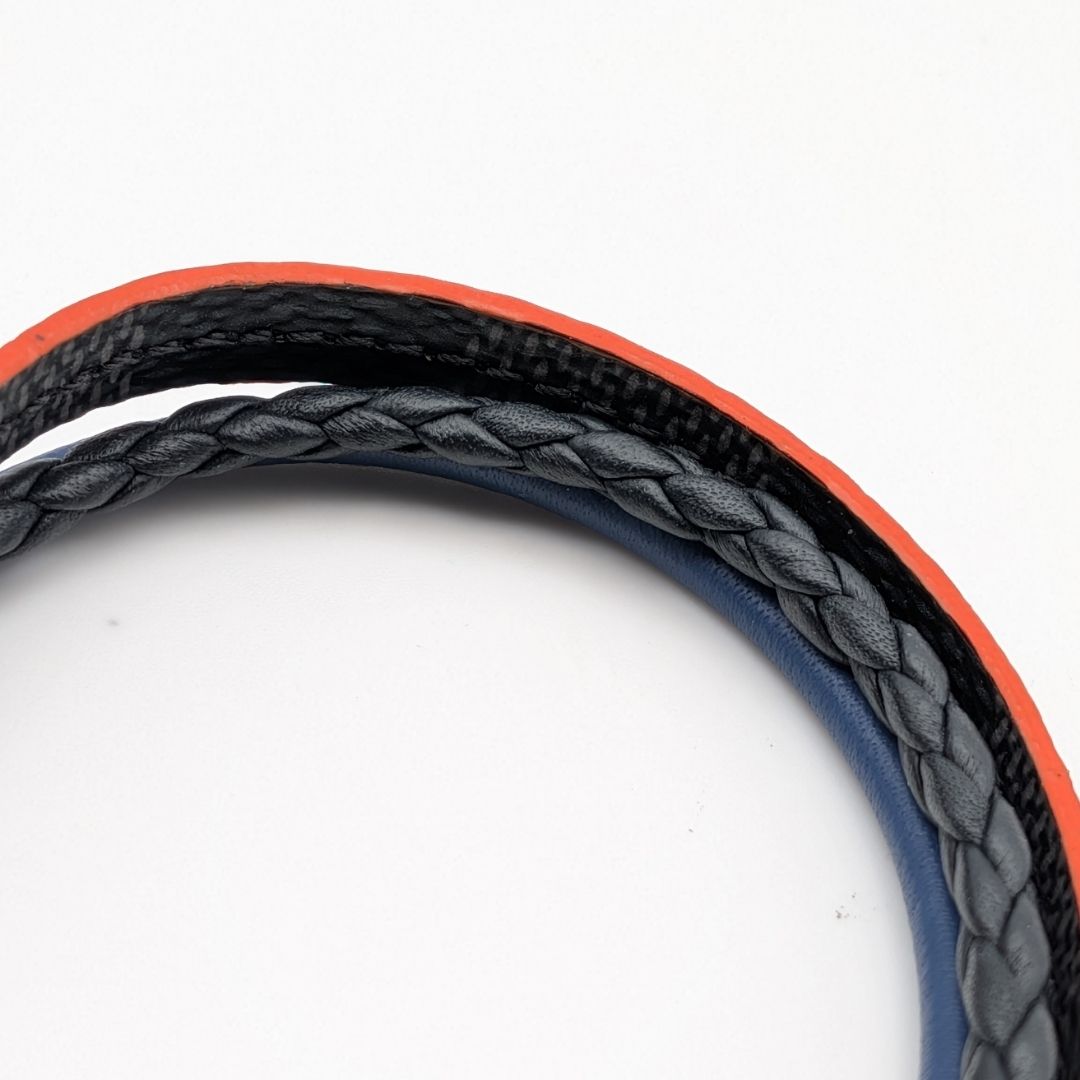 Louis Vuitton Bracelet LV Treble Damier Graphite Gray Blue Silver — view 5