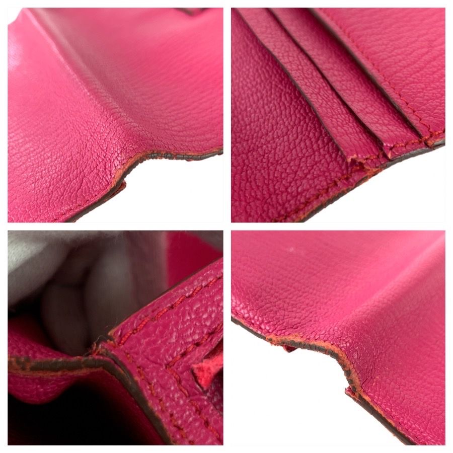 Hermes Bearn Classic Rose Tyrian Pink Chevre Wallet — view 7