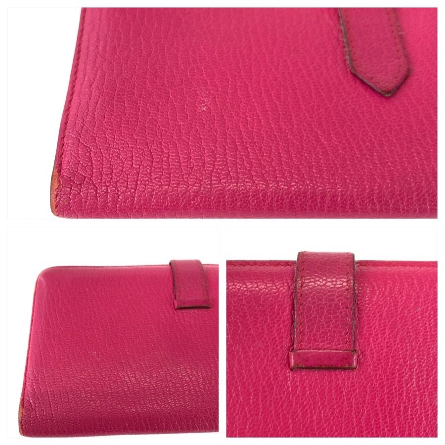 Hermes Bearn Classic Rose Tyrian Pink Chevre Wallet — view 6