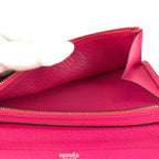 Hermes Bearn Classic Rose Tyrian Pink Chevre Wallet — view 8