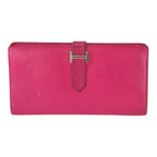Hermes Bearn Classic Rose Tyrian Pink Chevre Wallet