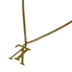 Louis Vuitton Collier LV Upside Down Necklace Gold Colored
