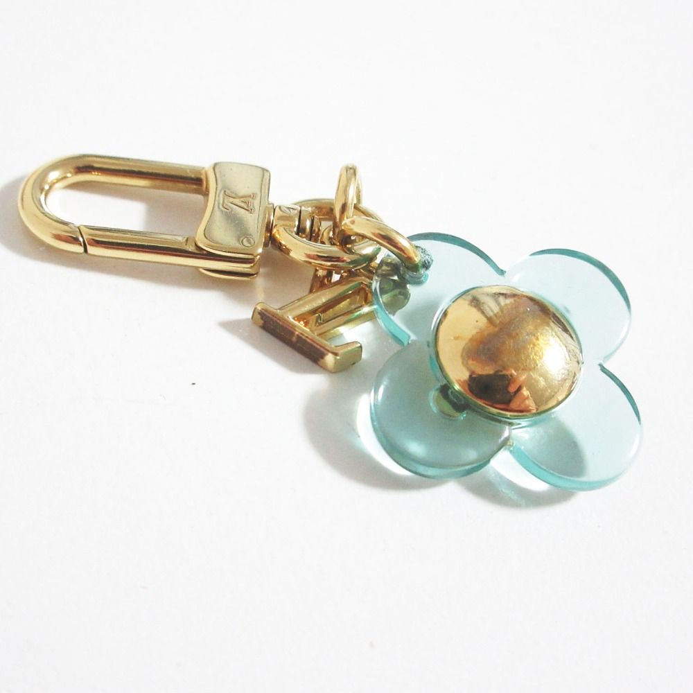 Louis Vuitton Bag Charm Micro Vivienne Gold Colored Clear Blue — view 2