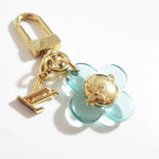 Louis Vuitton Bag Charm Micro Vivienne Gold Colored Clear Blue