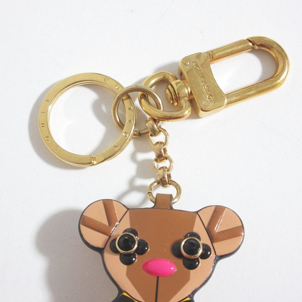 Louis Vuitton Porte Cles Christmas Teddy Bear Key Ring Multicolor — view 3