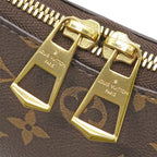 Louis Vuitton Shoulder Bag Odeon NM MM Monogram Canvas Leather Noir Gold Brown — view 5