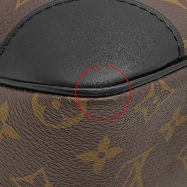 Louis Vuitton Shoulder Bag Odeon NM MM Monogram Canvas Leather Noir Gold Brown — view 4