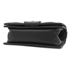 Chanel Shoulder Bag Boy 20 Caviar Leather Black Gunmetal Chain — view 3