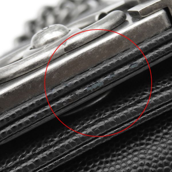 Chanel Shoulder Bag Boy 20 Caviar Leather Black Gunmetal Chain — view 7