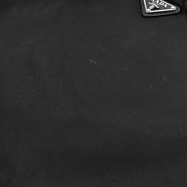 Prada Shoulder Bag Triangle Logo Nylon Black Silver — view 5