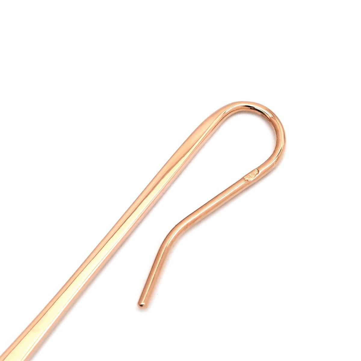 Hermes Earrings Crew de Forges Rose Gold Pink Hook — view 4