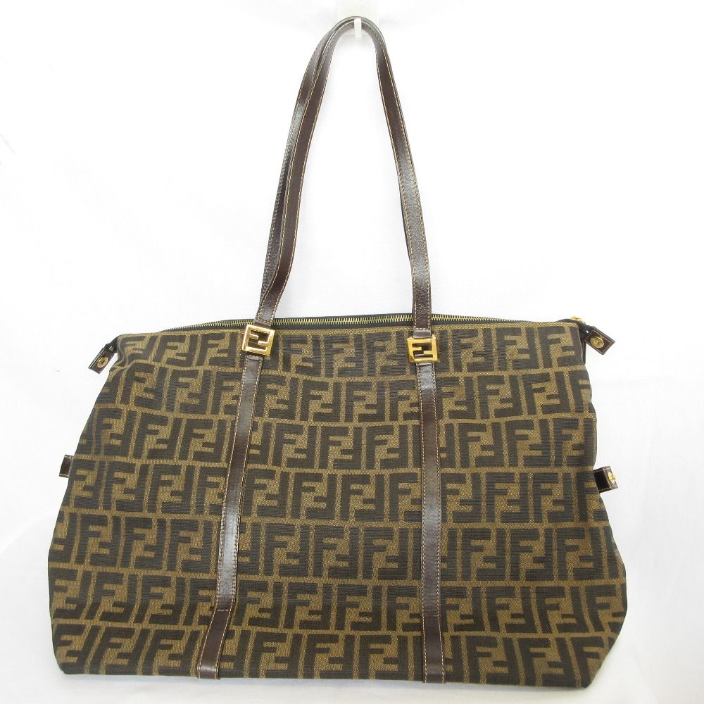 Fendi Vintage Zucca Pattern Tote Bag Brown Black — view 2