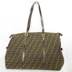 Fendi Vintage Zucca Pattern Tote Bag Brown Black — view 2