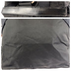 Prada Tessuto Black Silver Nylon Leather Backpack — view 6