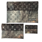 Louis Vuitton Monogram Galaxy Alpha TR Pouch Triple Clutch Gray