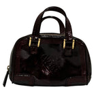 Loewe Amazona Micro Mini Patent Leather Shoulder Pouch Burgundy