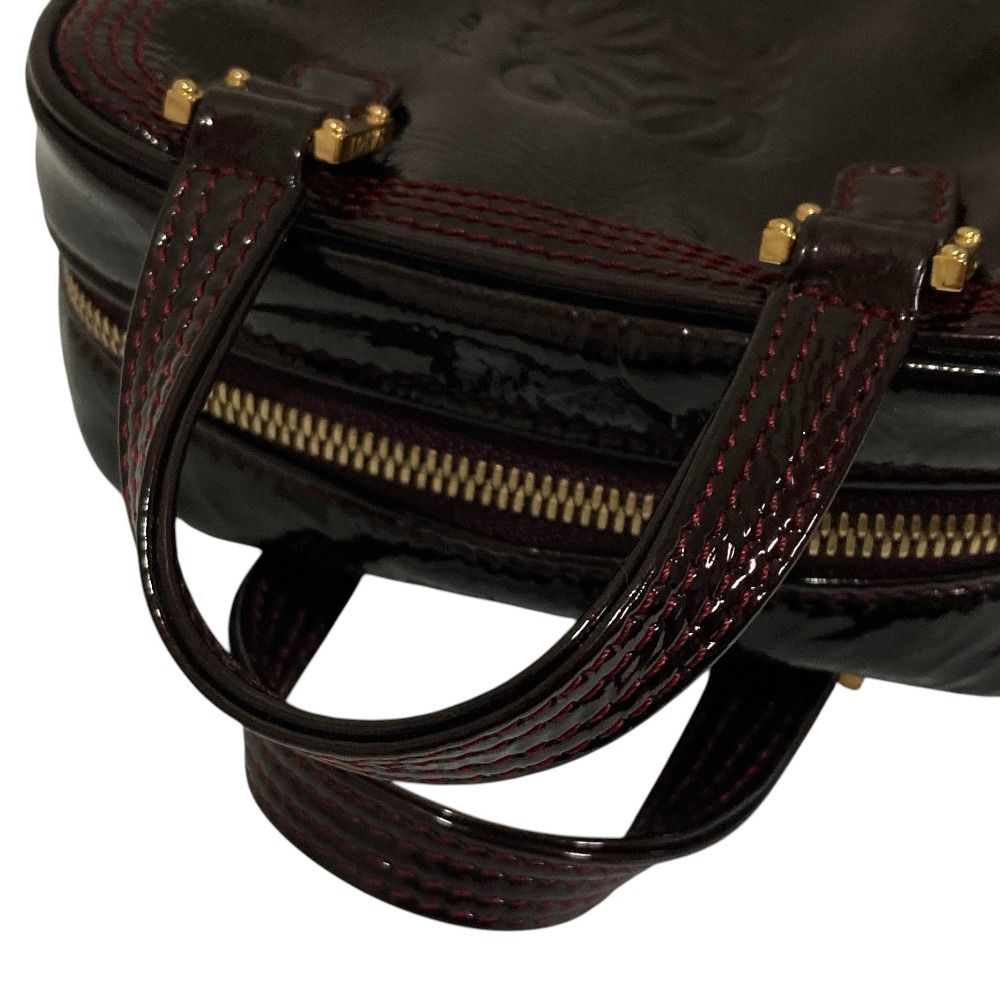 Loewe Amazona Micro Mini Patent Leather Shoulder Pouch Burgundy — view 5