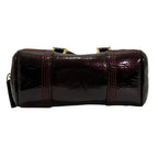 Loewe Amazona Micro Mini Patent Leather Shoulder Pouch Burgundy — view 4