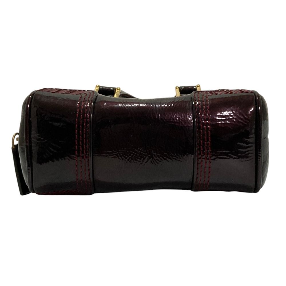 Loewe Amazona Micro Mini Patent Leather Shoulder Pouch Burgundy — view 4