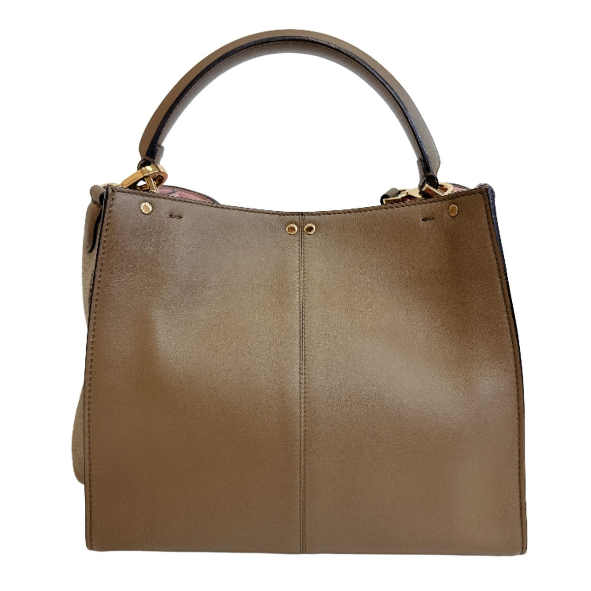 Fendi Peekaboo X-Lite Medium Leather Brown 2-Way Shoulder Bag