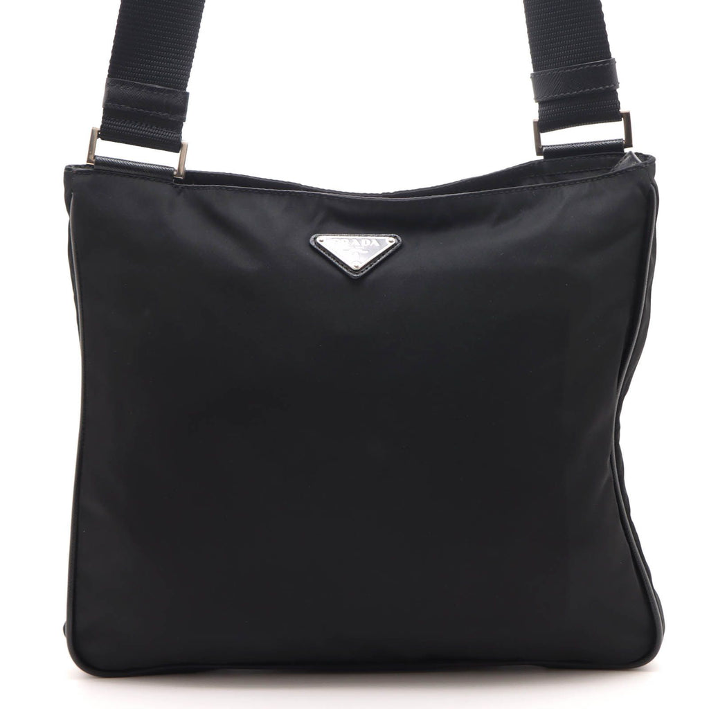 Prada Shoulder Bag Black Nylon Saffiano
