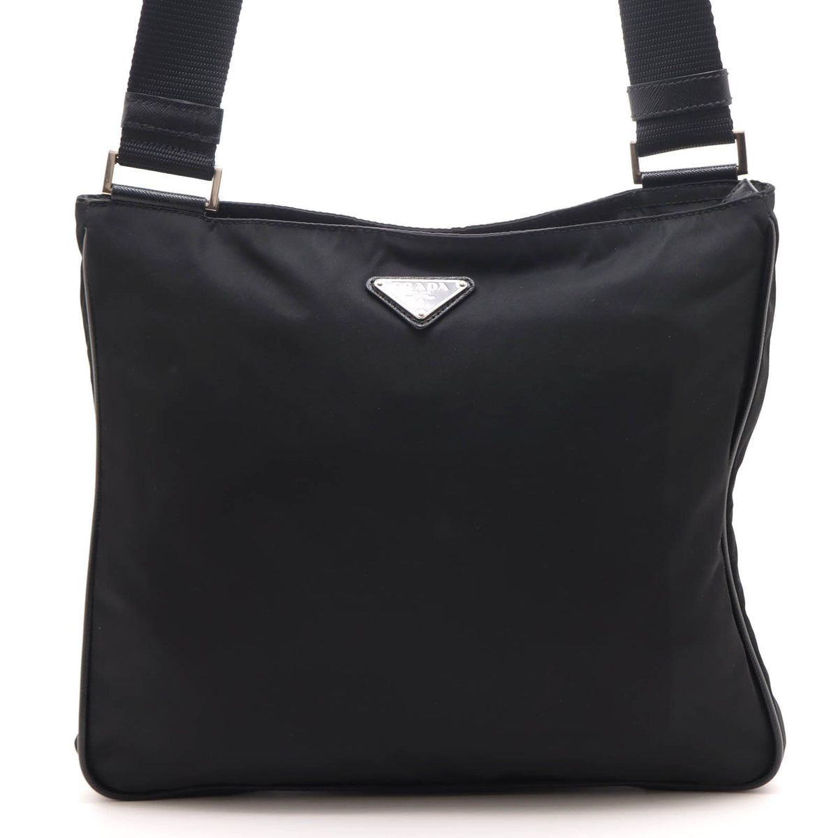 Prada Shoulder Bag Black Nylon Saffiano