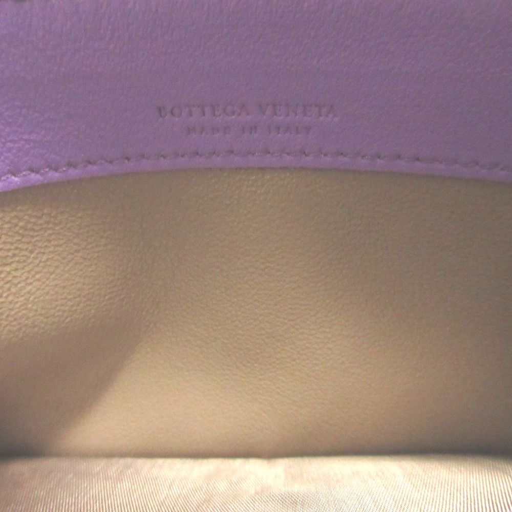 Bottega Veneta Intrecciato Leather Pink Purple L-shaped Zipper Wallet — view 8
