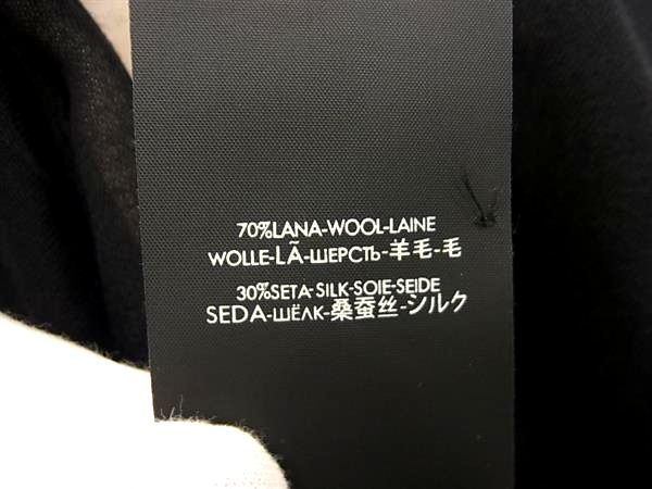 Gucci 08 GG Pattern Wool 70% Silk 30% Scarf Shawl Black — view 5