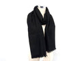 Gucci 08 GG Pattern Wool 70% Silk 30% Scarf Shawl Black
