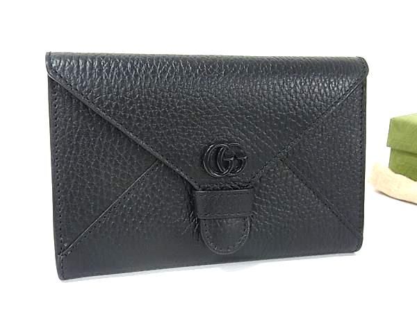 Gucci GG Marmont Leather Multi Pouch Case Black