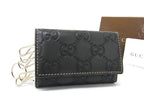 Gucci Guccissima Leather Key Case Key Holder Gray
