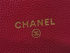 Chanel CC Logo Quilted Caviar Leather Coin Purse Pink — view 5