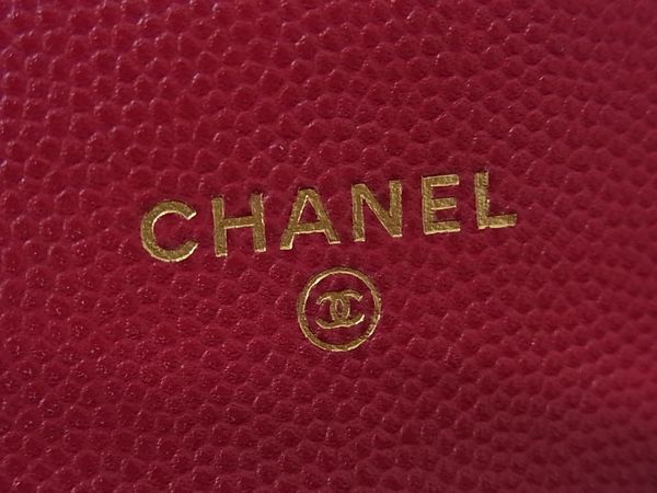 Chanel CC Logo Quilted Caviar Leather Coin Purse Pink — view 5