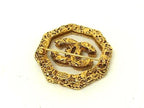 Chanel CC Logo 93A Lava Octagon Pin Brooch Pin Badge Gold Clear — view 2