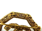 Chanel CC Logo 93A Lava Octagon Pin Brooch Pin Badge Gold Clear — view 4