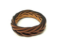 Loewe Braided Leather Bangle Brown Bracelet