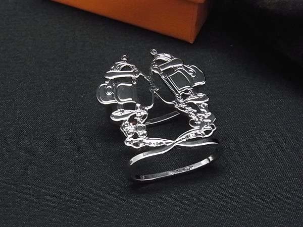 Hermes Brides de Gala Scarf Ring Closure Silver