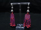 Celine Beads Earrings Red Navy — view 2
