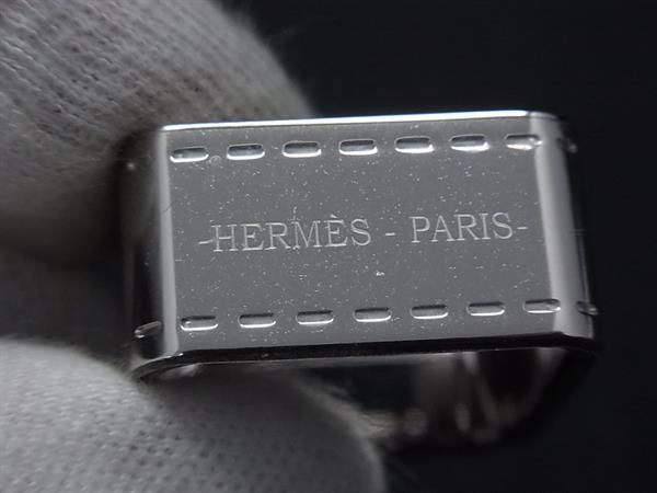 Hermes Bolduc Scarf Ring Closure Silver — view 3