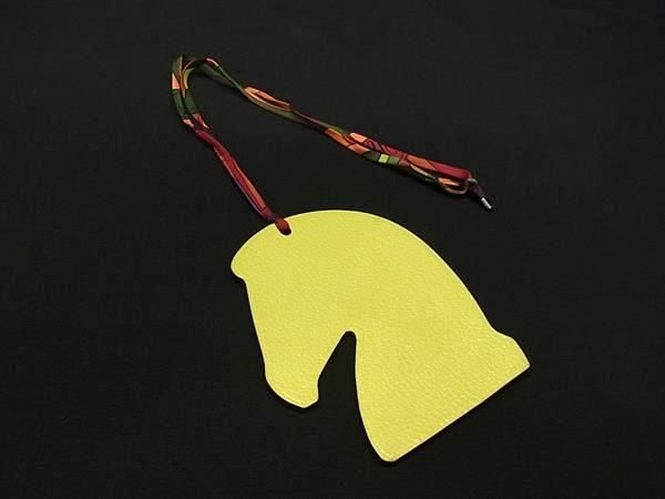 Hermes Samarkand Bag Charm Yellow Orange