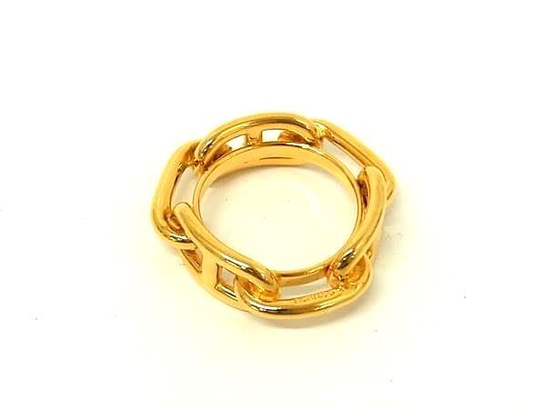 Hermes Chaine D'ancre Lucade Legato Scarf Ring Closure Gold