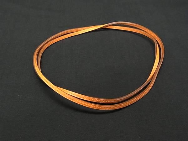 Hermes Lanieres Leather Choker Necklace Orange