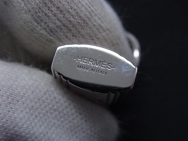 Hermes Twilly Ring Pendant Scarf Silver — view 3
