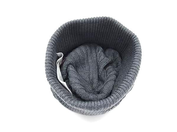 Gucci Wool 100% Knit Cap L Gray Hat — view 3