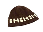 Hermes Martin Margiela Era H Logo Cashmere 100% Beanie Knit Cap ME Brown Hat