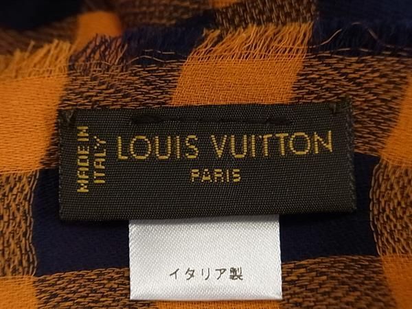 Louis Vuitton Etole Masai Cotton 100% Scarf Shawl Orange — view 3