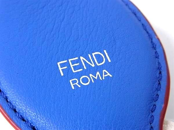 Fendi Strap You Leather Flower Bag Shoulder Black Blue — view 4