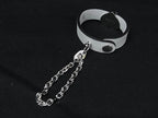 Hermes Leather Silver Heart Glove Holder White Gloves — view 2