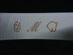 Hermes Leather Silver Heart Glove Holder White Gloves — view 5